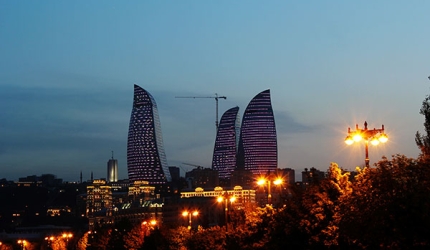 Flame Towers is a multi-use complex being developed in Azerbaijan's capital city Baku.